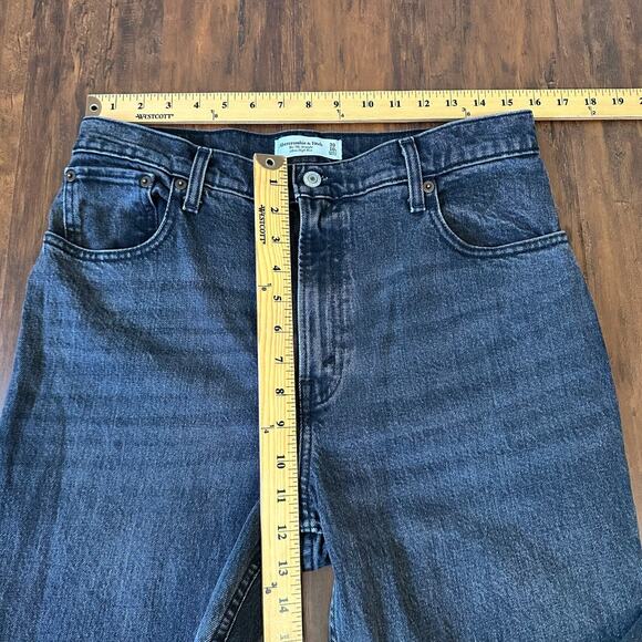 ABERCROMBIE & FITCH The 90s Straight Jeans Black Ultra High Rise - Picture 11 of 13